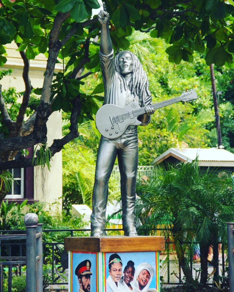 Statue of Bob Marley at Bob Marley Museum