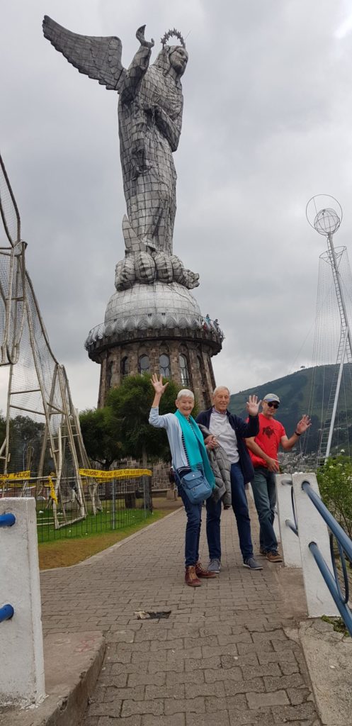 Nick and his parents enjoying the view from El Panecillo