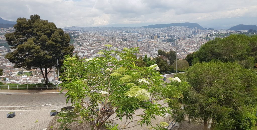 Panoramic view of Quito City from El Panecillo