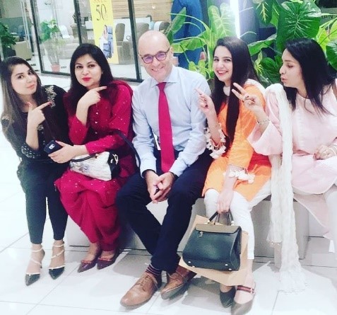 Nick Abbott with Pakistani Friends