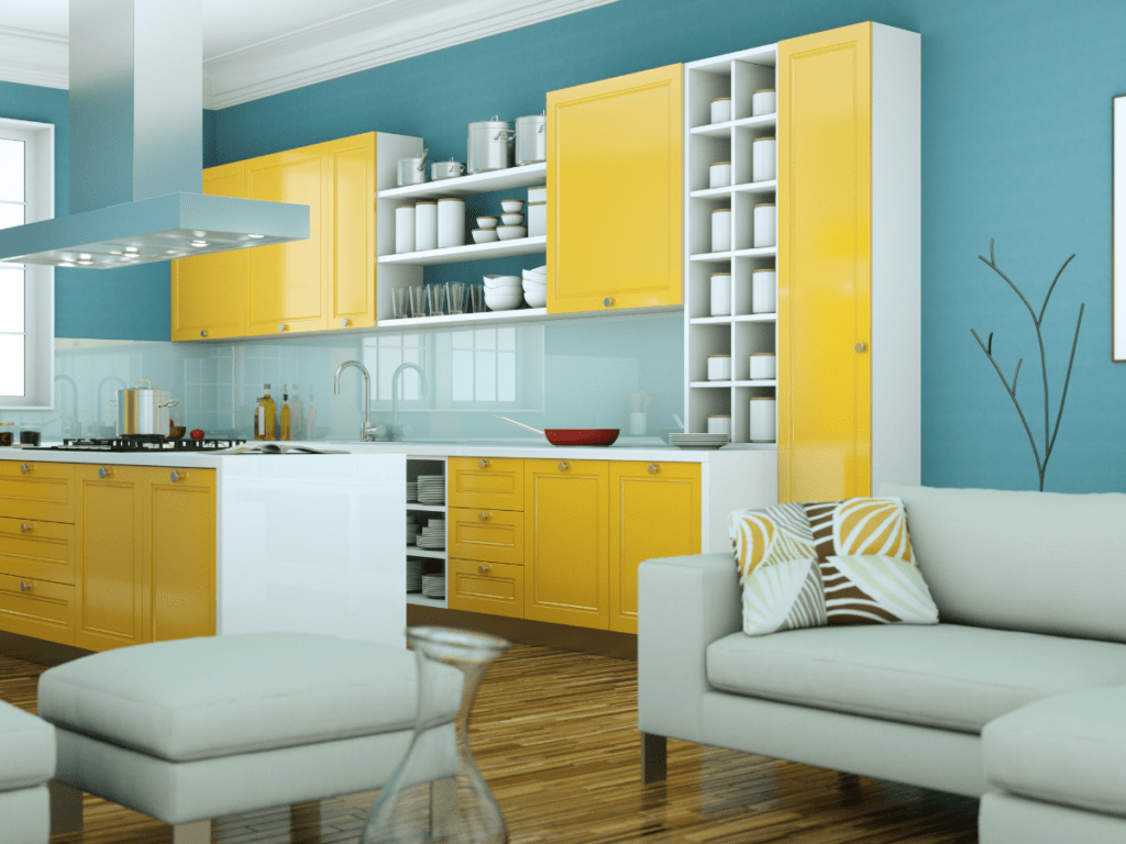 Modern Yellow Kitchen Cabinets
