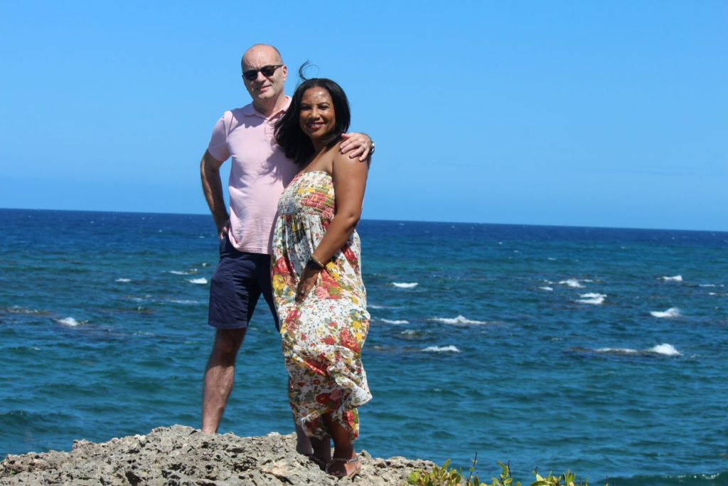Monique Abbott and Nick Abbott at Robin's Bay, St. Mary, Jamaica