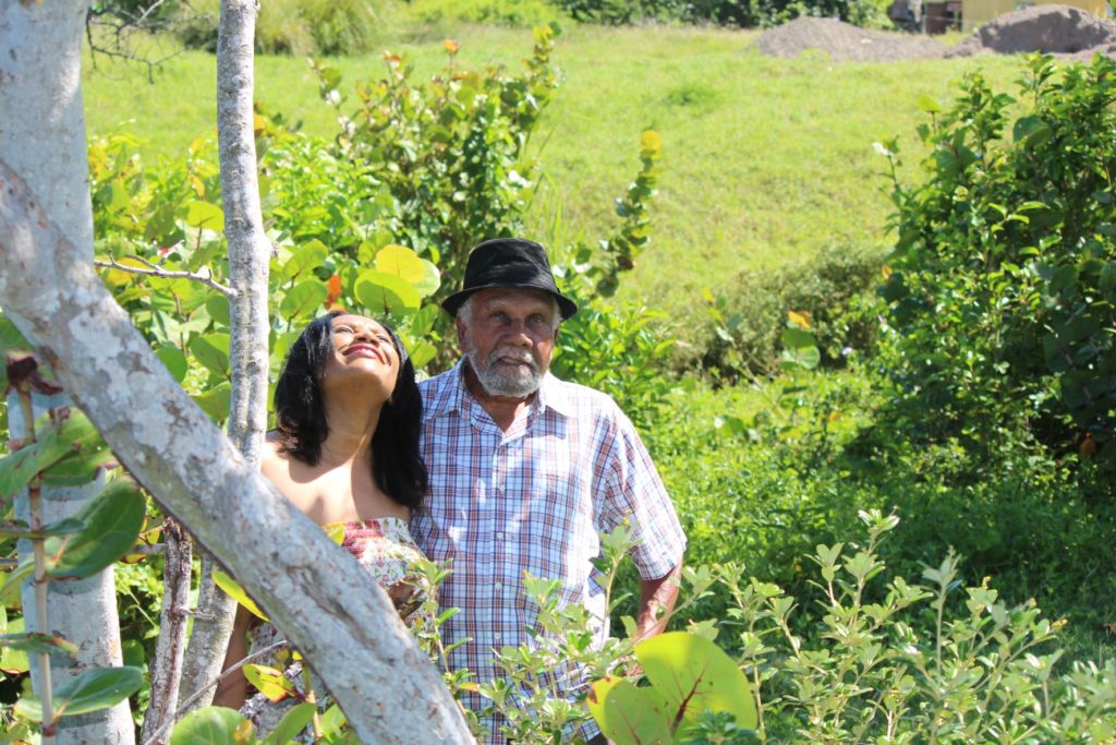 Monique Abbott with Father at Robin's Bay, St. Mary, Jamaica