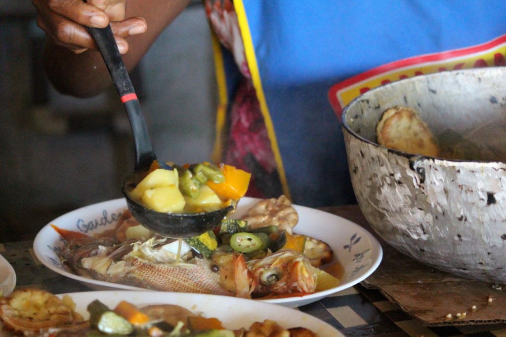 Steamed Fish at Fanso’s Water’s Edge Bar & Restaurant, Robin's Bay, St. Mary, Jamaica