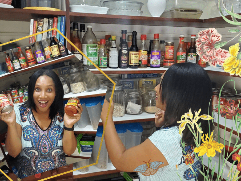 Monique Abbott enjoying the use of her new pantry