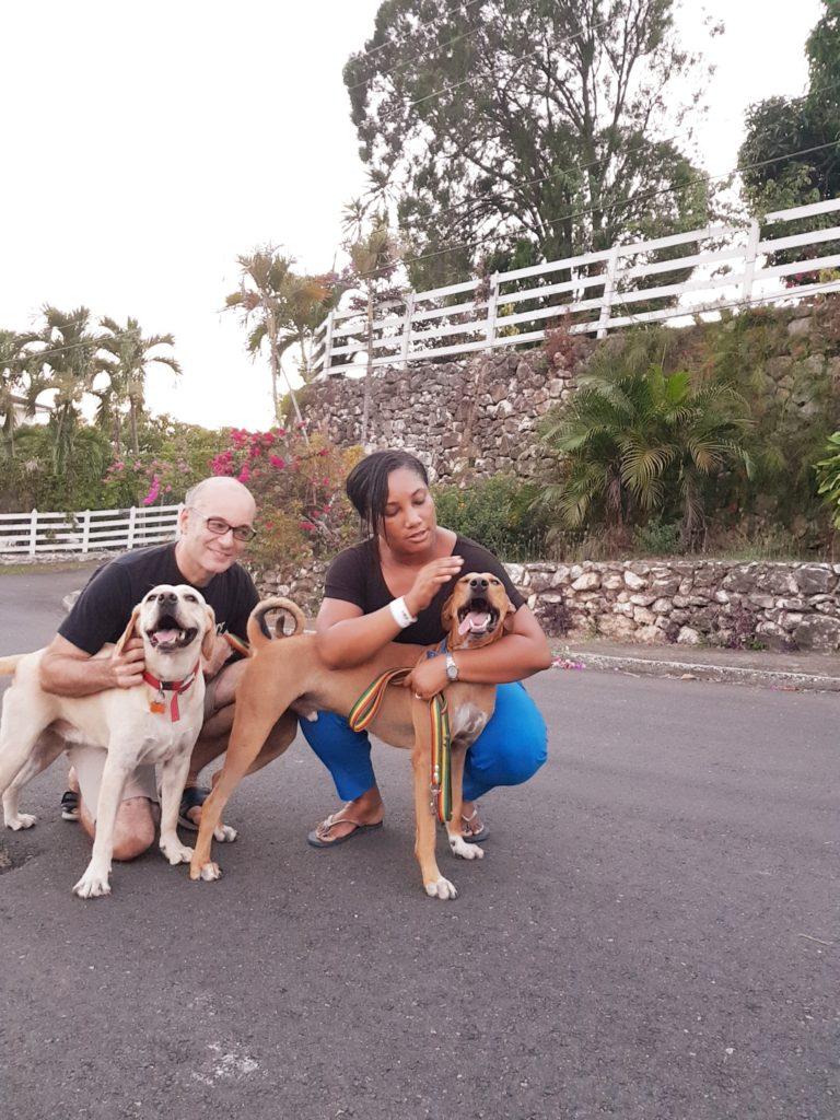 Nick & Monique Abbott with their dogs