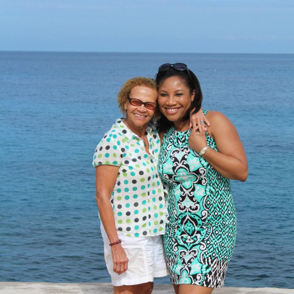 Monique Abbott with Aunt in Negril, Jamaica