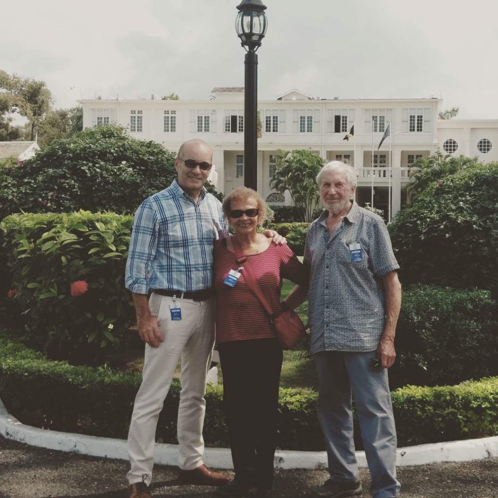 Nick Abbott with Family at Kings House, Kingston, Jamaica