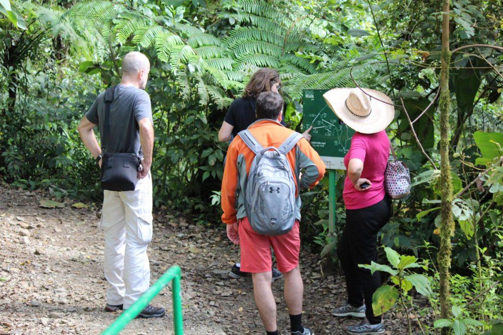 Hikers and Tour Guide at the Monteverde Cloud Forest, Costa Rica