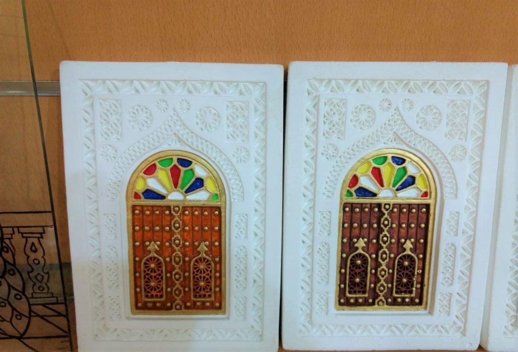 Hand-Painted Plaster Tiles Sold at the Souq Waqif, Doha, Qatar