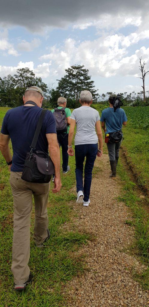 Nick, Jane & Paul Abbott on Bird Watching Foot Path, Costa Rica