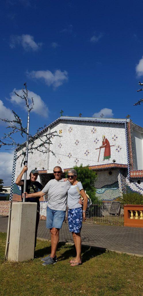 Paul, Nick & Jane Abbott in the town of Canas, Costa Rica