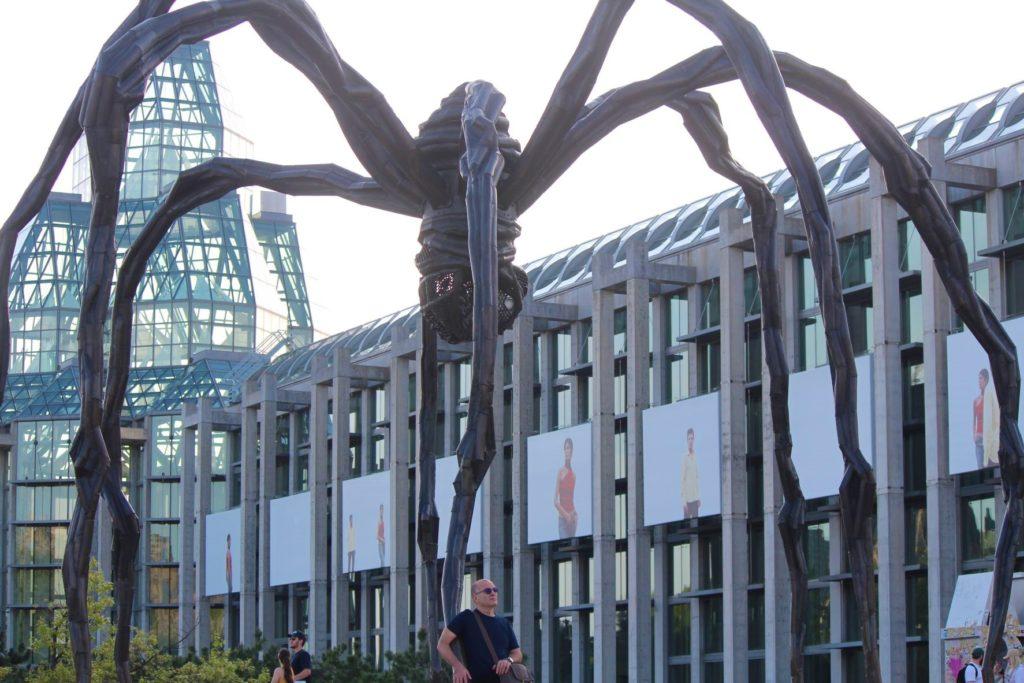 Maman – a giant egg-carrying arachnid cast in bronze at the National Gallery of Canada