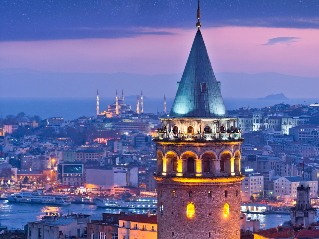 The Galata Tower, Istanbul - Image created in Canva Pro