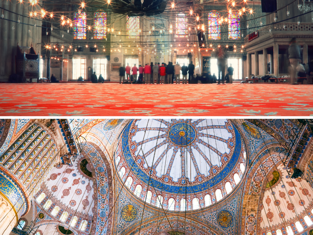 The Blue Mosque Interior, Istanbul, Turkey - Image by Canva Pro