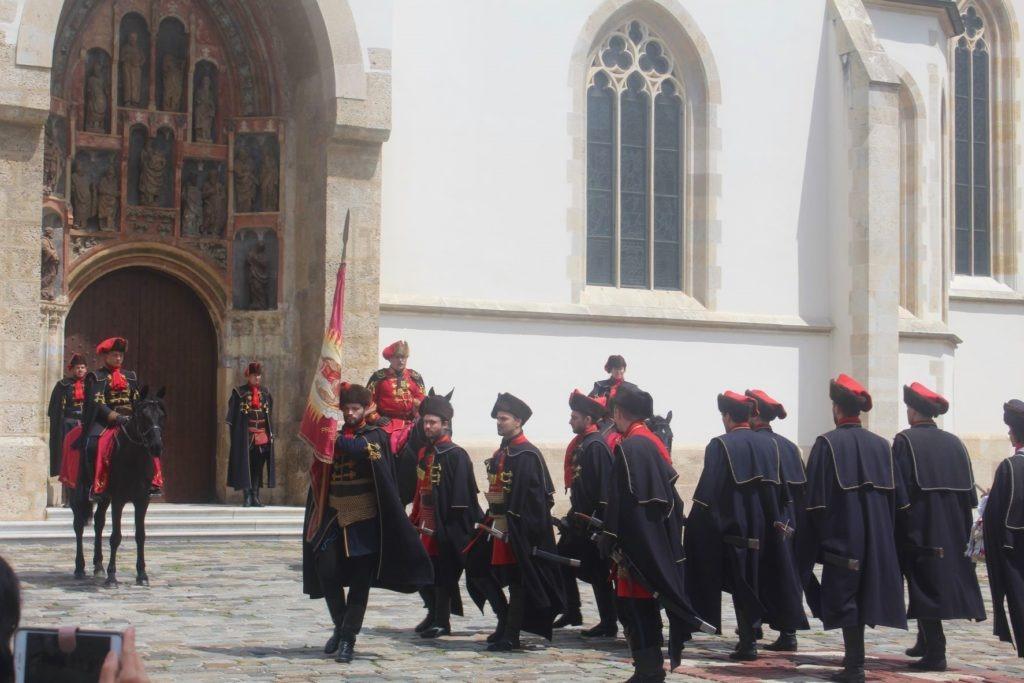 Change of the Guards at St. Mark’s Square, Zagreb, Croatia