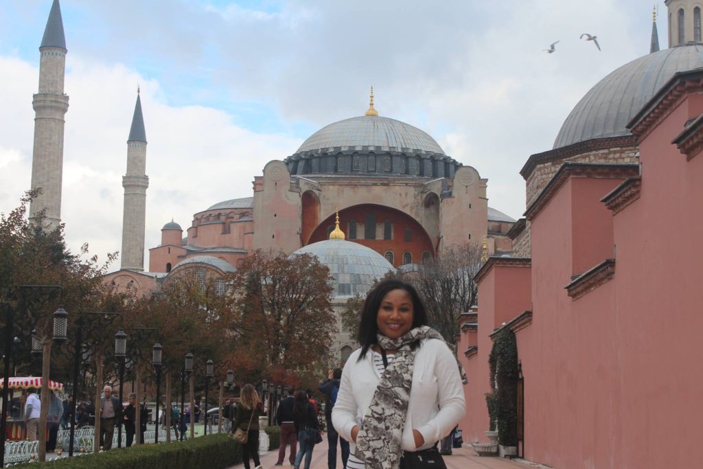 Monique Abbott at Hagia Sophia, Istanbul, Turkey