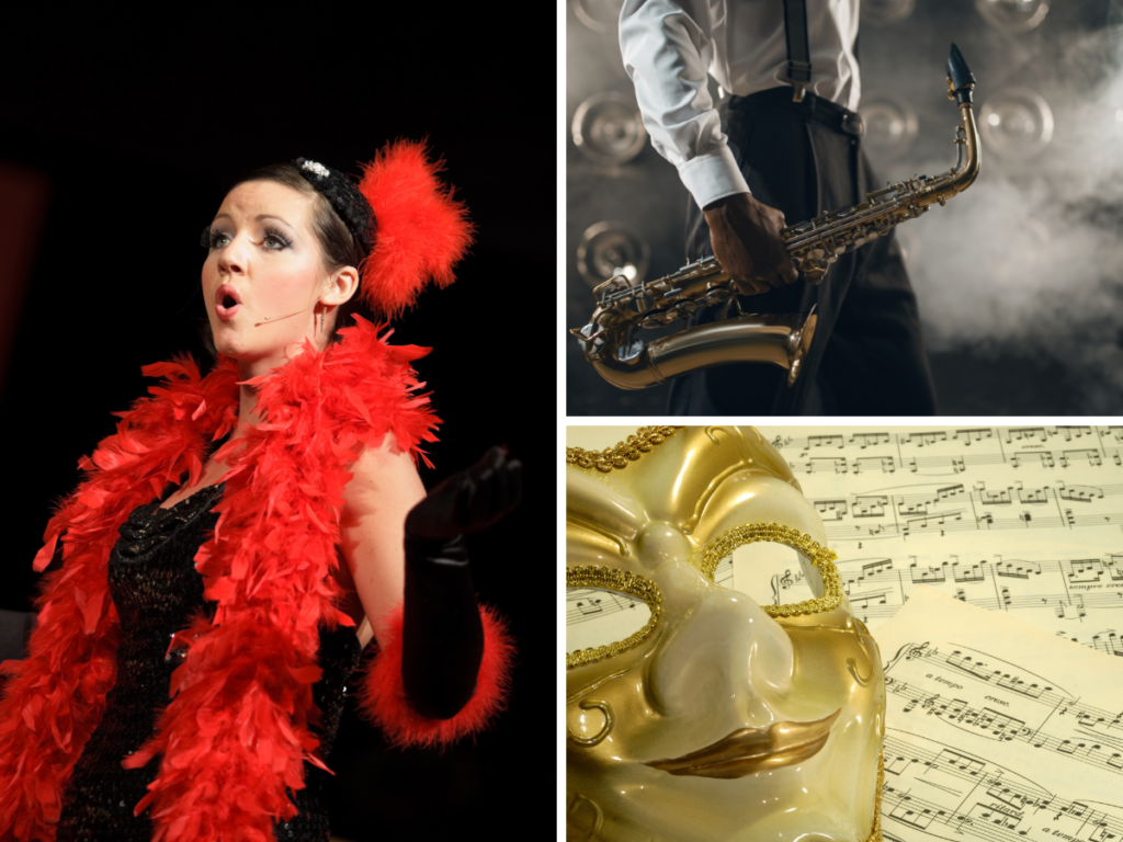 A Collage of Opera Singer and Saxophonist