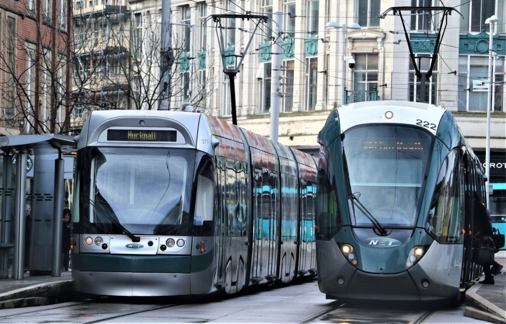 Trams in Nottingham - Image by David Reed from Pixabay