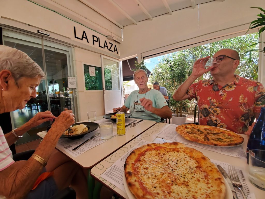 Jane, Nick & Paul Abbott at La Plaza Restaurant in Murcia, Spain
