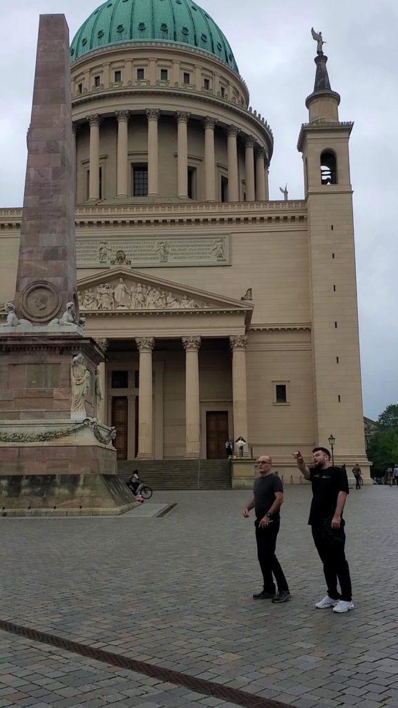 Nick & George Abbott at Alter Markt and St Nicholas’ Church, Potsdam, Germany