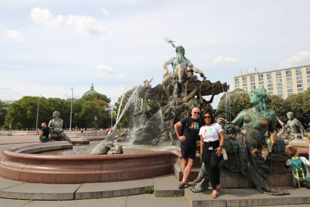 Monique & Nick Abbott at the Neptune Fountain, Berlin, Germany