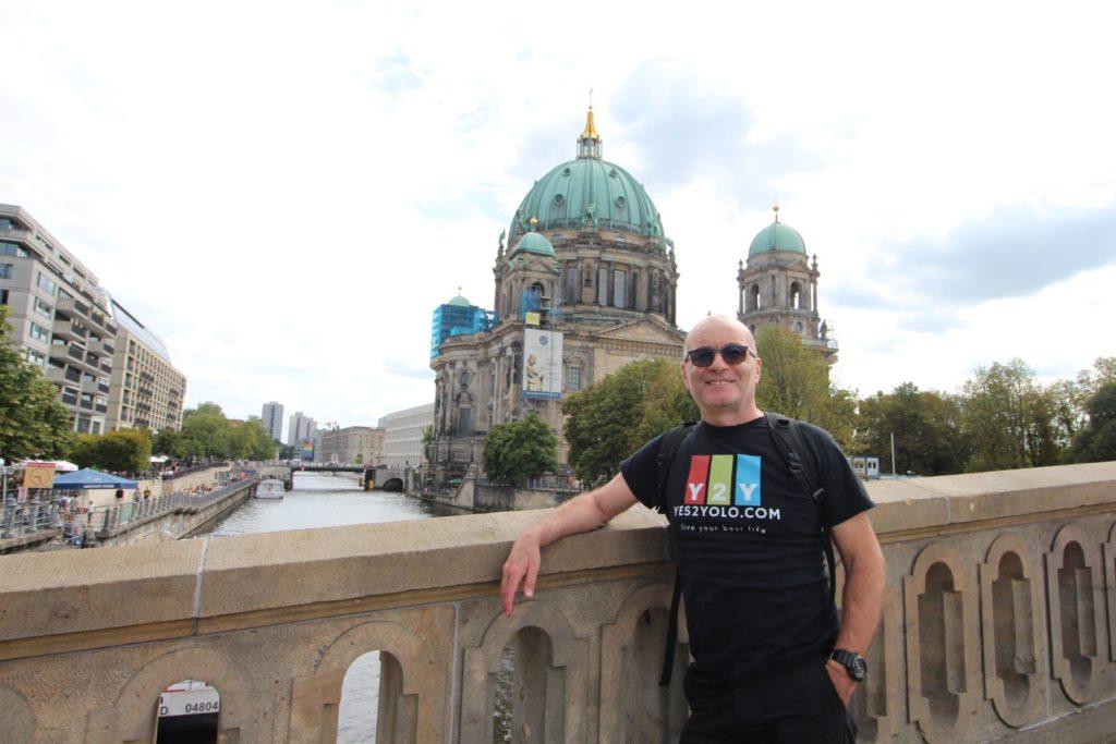 Nick Abbott with the Berlin Cathedral in Background, Germany