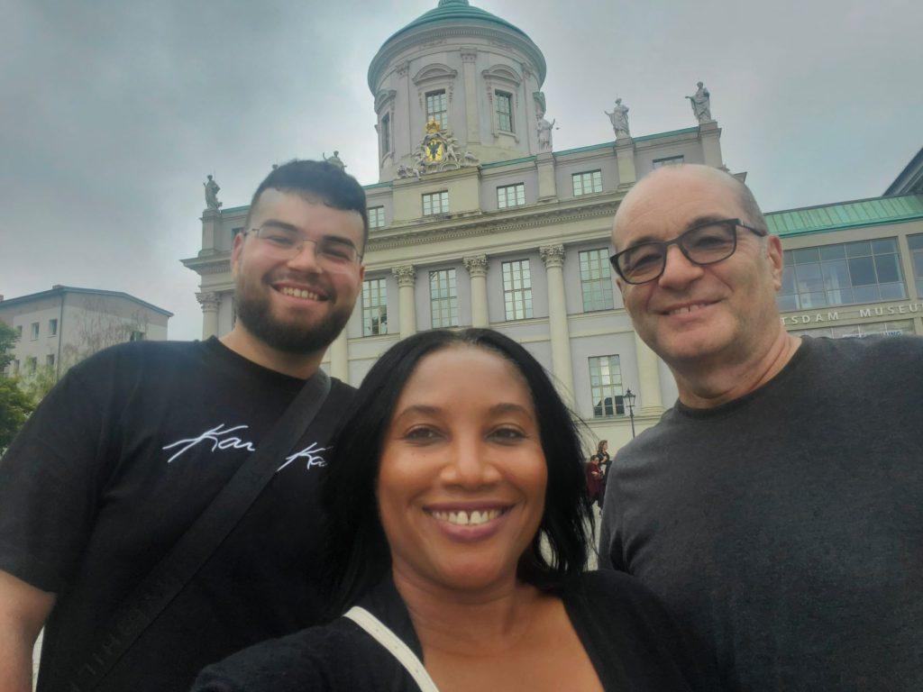 George, Monique & Nick Abbott in Potsdam Old Town, Germany