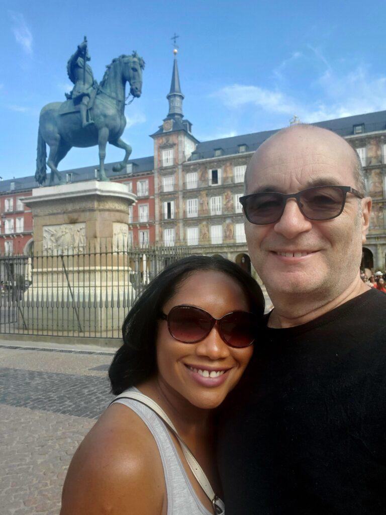 Nick & Monique Abbott at Plaza Mayor, Madrid, Spain