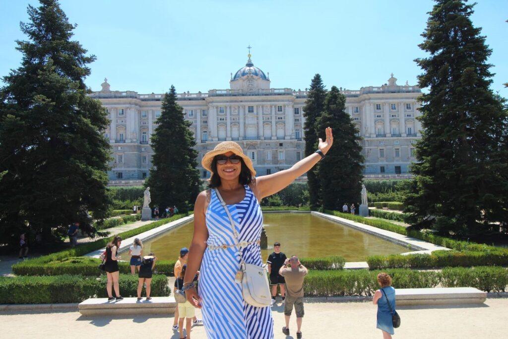 Monique Abbott at the Royal Palace of Madrid, Spain