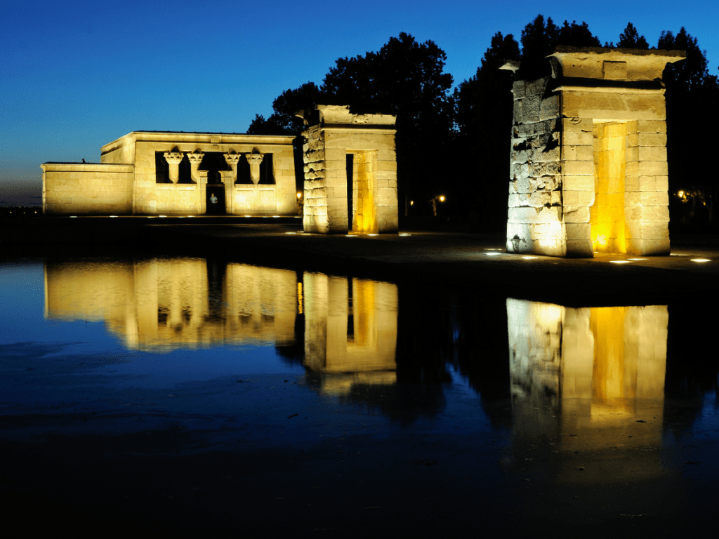 The Temple of Debod at Night, Madrid