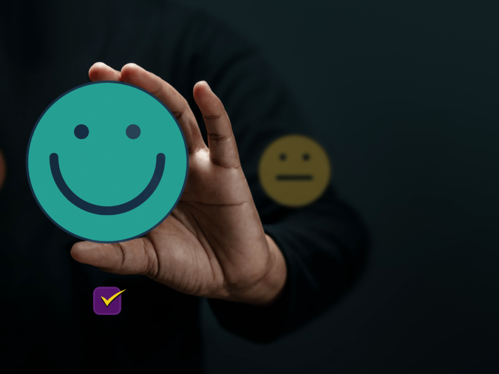 Image of a smiling face emoji representing things that positively motivate us in life