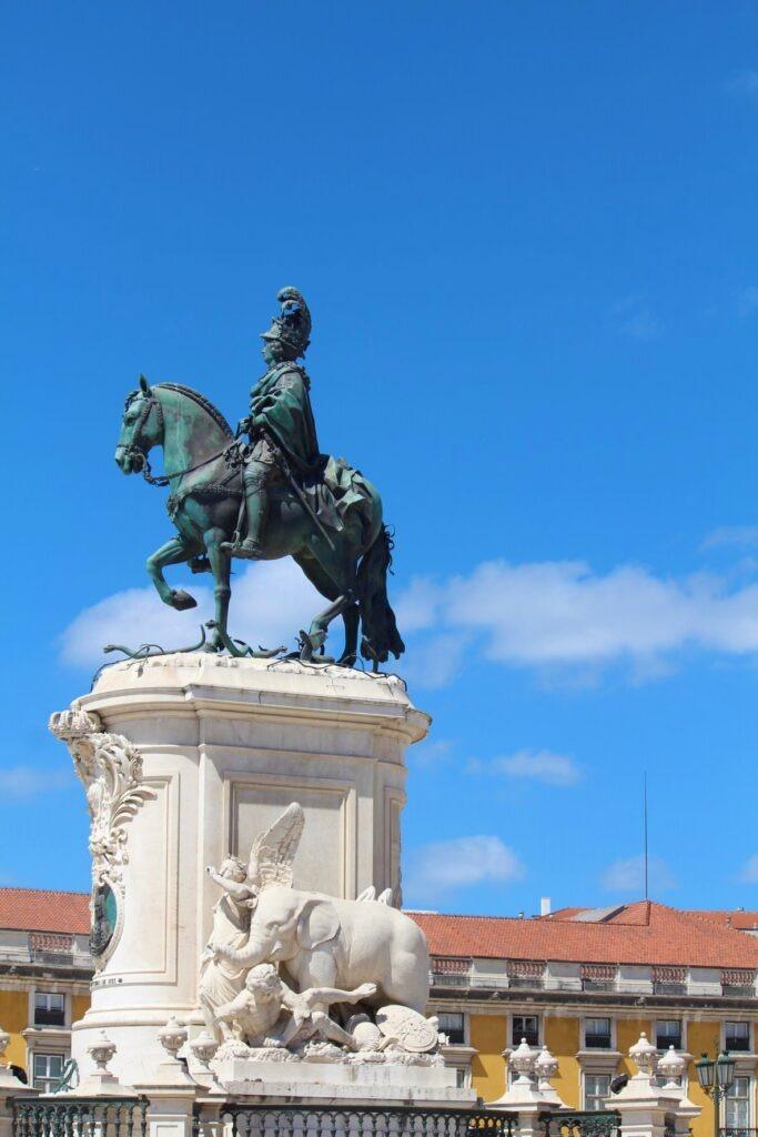 Statue of King Jose at Praca do Comercio, Lisbon