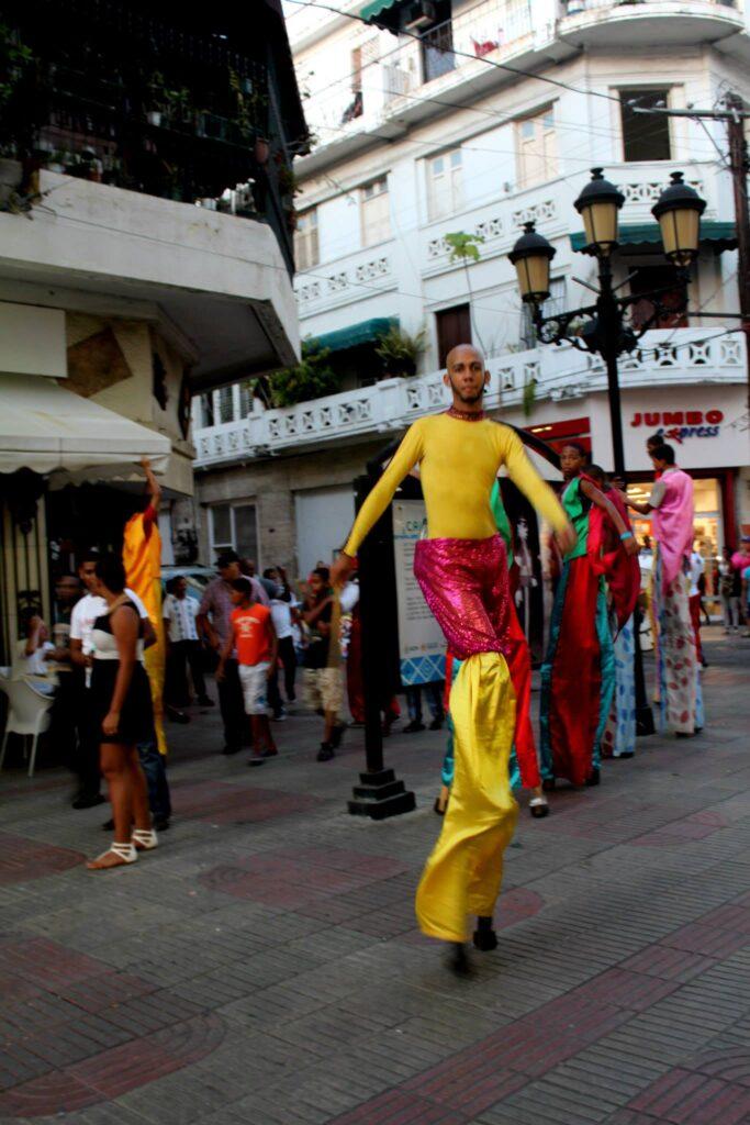 Young Men on Stilts in Zona Colonial, Santo Domingo - Image by Nick & Monique Abbott