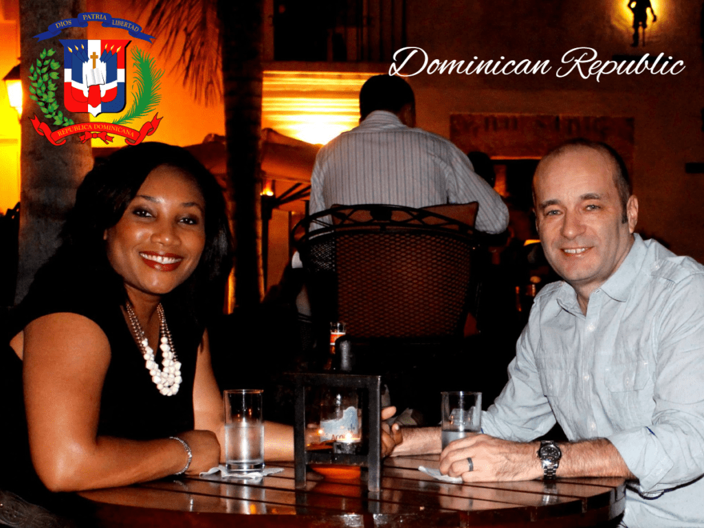 Nick & Monique Abbott at restaurant in Dom Rep