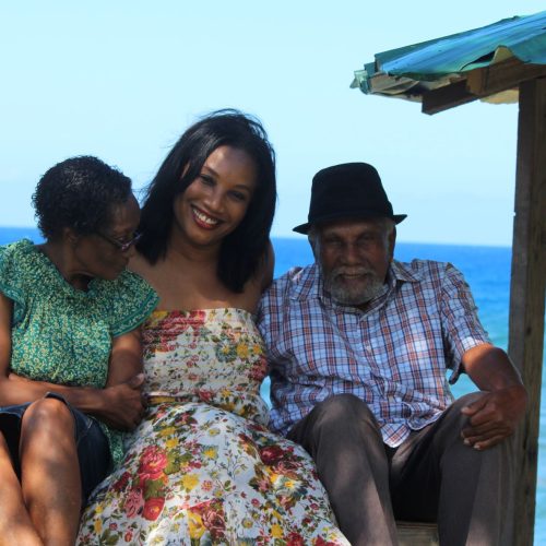 Monique Abbott with Parents at Robin's Bay, St. Mary, Jamaica