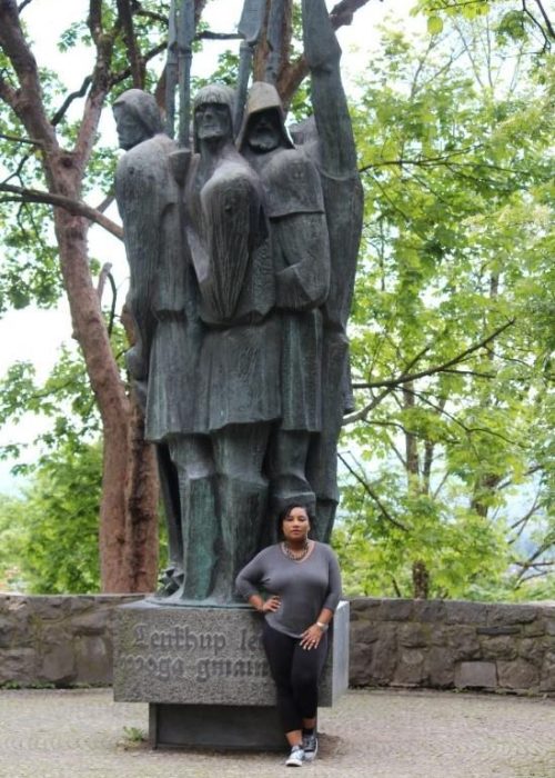 Monique Abbot at the Ljubljana Castle, Slovenia